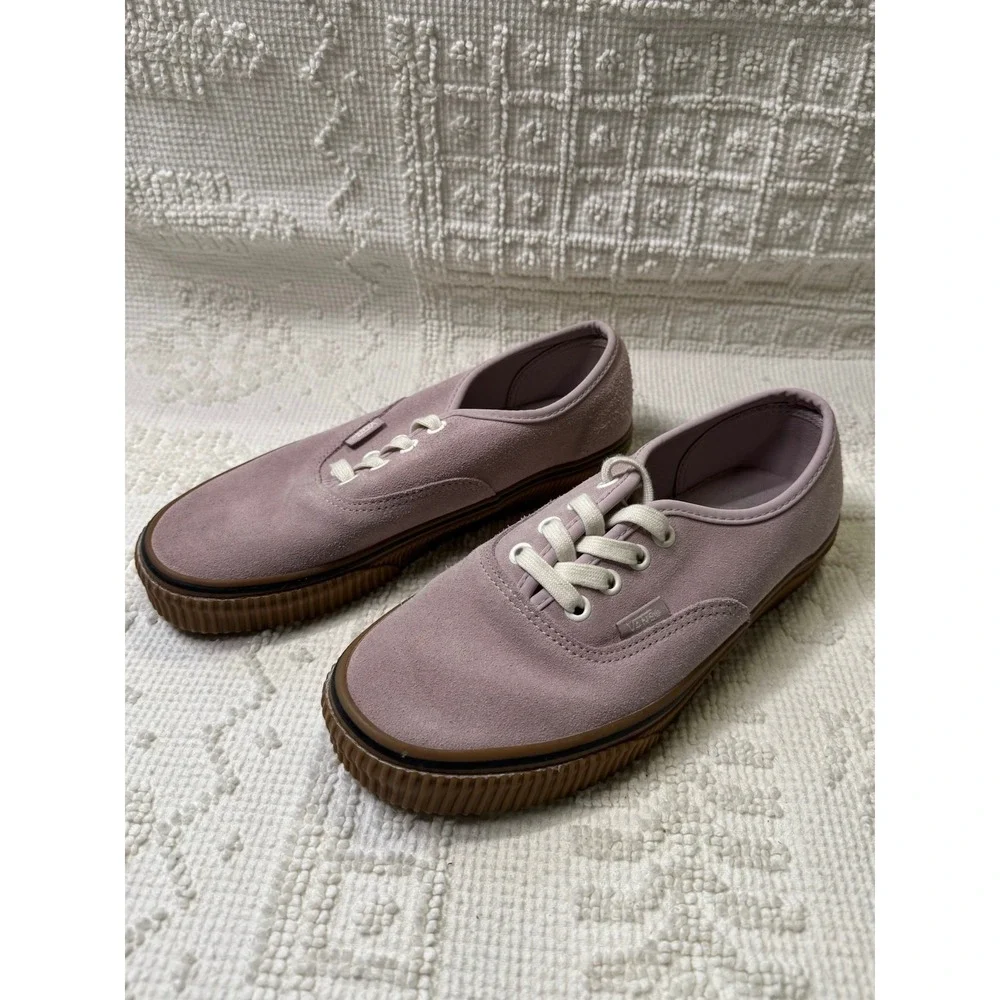 Vans Authentic Stacked Platform Sneakers Lavender Suede Women 7 Men 5.5